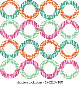Polka dots seamless pattern. Mosaic of ethnic figures. Patterned texture. Geometric background. Vector illustration for web design or print.