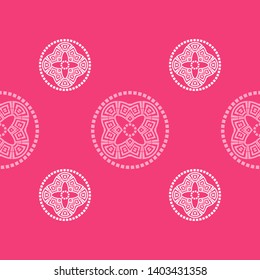 Polka dots seamless pattern. Multicolored. Ethnic print. Boho. Simple design. Vector geometric background. Can be used in printing, textile, wrapping, web-design.