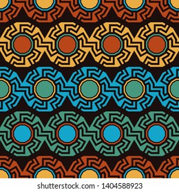 Polka dots seamless pattern. Multicolored. Ethnic print. Boho. Simple design. Vector geometric background. Can be used in printing, textile, wrapping, web-design.