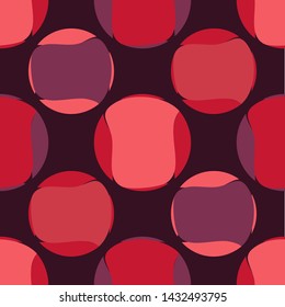 Polka dots seamless pattern. Multicolored. Ethnic print. Boho. Simple design. Vector geometric background. Can be used in printing, textile, wrapping, web-design.
