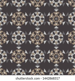 Polka dots seamless pattern. Multicolored. Ethnic print. Boho. Simple design. Vector geometric background. Can be used in printing, textile, wrapping, web-design.