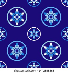 Polka dots seamless pattern. Multicolored. Ethnic print. Boho. Simple design. Vector geometric background. Can be used in printing, textile, wrapping, web-design.