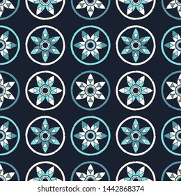 Polka dots seamless pattern. Multicolored. Ethnic print. Boho. Simple design. Vector geometric background. Can be used in printing, textile, wrapping, web-design.