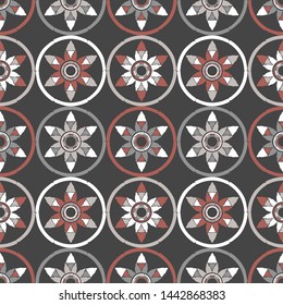 Polka dots seamless pattern. Multicolored. Ethnic print. Boho. Simple design. Vector geometric background. Can be used in printing, textile, wrapping, web-design.