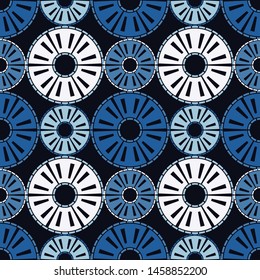 Polka dots seamless pattern. Multicolored. Ethnic print. Boho. Simple design. Vector geometric background. Can be used in printing, textile, wrapping, web-design.