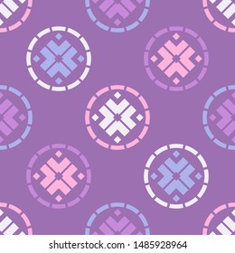 Polka dots seamless pattern. Multicolored. Ethnic print. Boho. Simple design. Vector geometric background. Can be used in printing, textile, wrapping, web-design.