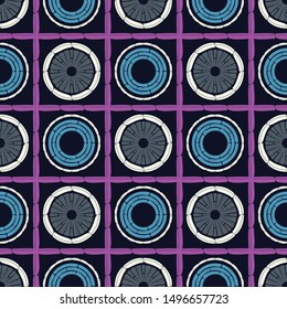 Polka dots seamless pattern. Multicolored. Ethnic print. Boho. Simple design. Vector geometric background. Can be used in printing, textile, wrapping, web-design.