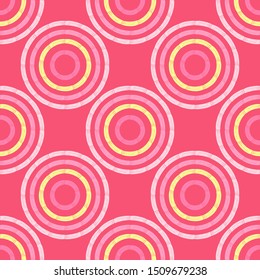 Polka dots seamless pattern. Multicolored. Ethnic print. Boho. Simple design. Vector geometric background. Can be used in printing, textile, wrapping, web-design.