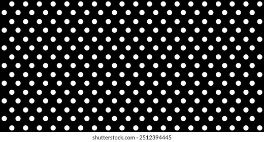 Polka dots, seamless pattern on black background, minimalist abstract wall, arranged in diagonal lines. design EPS 10