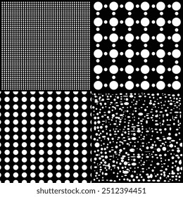 Polka dots, seamless pattern on black background, minimalist abstract wall, arranged in diagonal lines. design EPS 10