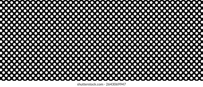 Polka dots, seamless pattern on black background, minimalist abstract wall, arranged in diagonal lines. design EPS 10