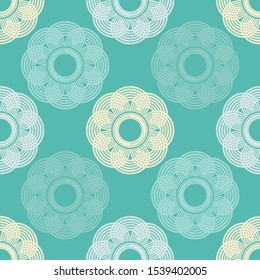 Polka dots seamless pattern. Patterned texture. Geometric background. Vector illustration for web design or print.