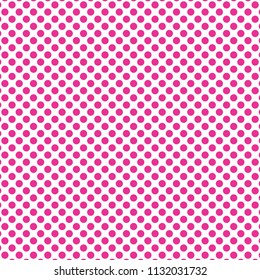 Polka dots seamless pattern, pink dotted vector illustration