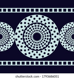 El polka tiene un patrón impecable. Diseño sencillo. Mosaico de figuras étnicas. Textura con patrones. Fondo geométrico. Ilustración vectorial para diseño web o impresión.