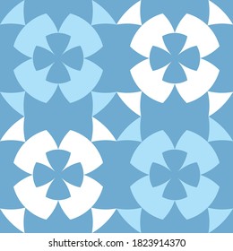 Polka dots seamless pattern. Snowflakes. Simple design. Geometric background. Vector illustration for web design or print.