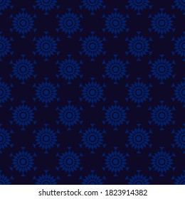 Polka dots seamless pattern. Snowflakes. Simple design. Geometric background. Vector illustration for web design or print.