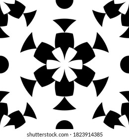 Polka schneidet nahtloses Muster. Schneeflocken. Einfaches Design. Geometrischer Hintergrund. Vektorgrafik für Webdesign oder Print.
