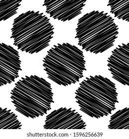 Polka dots seamless pattern. Tribal pattern. Folk motif. Vector illustration for web design or print.