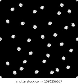 Polka dots seamless pattern. Tribal pattern. Folk motif. Vector illustration for web design or print.