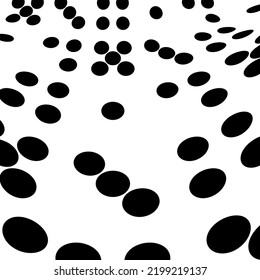 Polka dots seamless pattern. Vector monochrome background circle, dominoes. Abstract pixel texture. minimal graphic design.