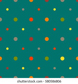 Polka dots seamless pattern. Vector illustration