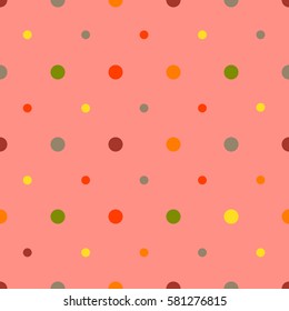 Polka dots seamless pattern. Vector illustration