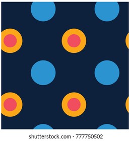 Polka dots seamless pattern for web, textile and print. Original series