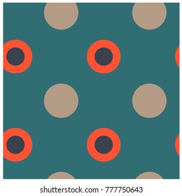 Polka dots seamless pattern for web, textile and print. Original series