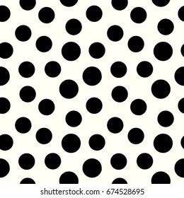  Polka Dots seamless pattern.Textile ink brush strokes texture in Pop Art style.Handdrawn trendy design for a logo, cards, invitations, posters 