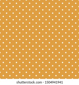 Polka dots seamless repeating pattern - Bright orange & white. Fabric,backgrounds,backdrops,wallpapers,gift wraps etc.
