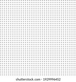 Polka dots seamless vector pattern. Monochrome vector background of small black dots on a white background. Abstract geometric background. Dotted background.