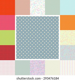 Polka dots set. EPS 10 vector file included