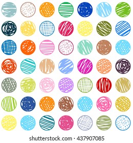los puntos de polka esbozan el patrón colorido