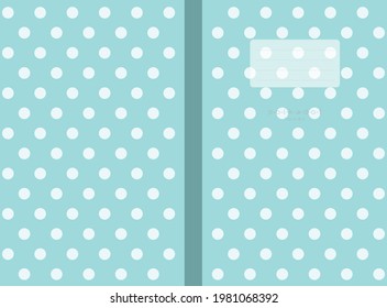 Polka Dots Small Lined Polka Dot Notebook Cover  Travel Journal Sized 6 X 9 In For120 Pages