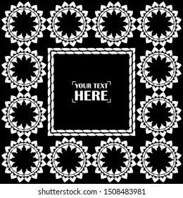 Polka dots. Text on postcard. Ethnic boho seamless pattern. Embroidery on fabric. Weaving. Traditional ornament. Tribal pattern. Folk motif. Can be used for wallpaper, textile, wrapping, web.