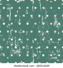 Polka dots vintage seamless pattern