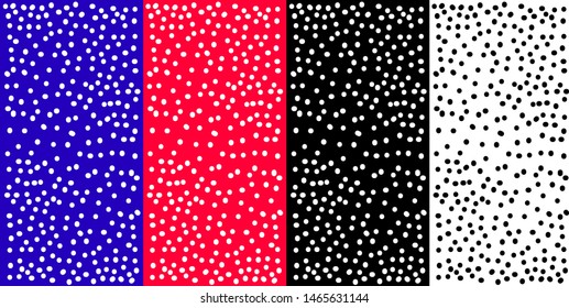 Polka-Punkte-Tapete, Illustration, Vektorgrafik auf weißem Hintergrund.