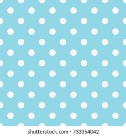 polka dotted retro geometric pattern white on blue
