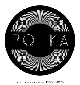 polka label on white