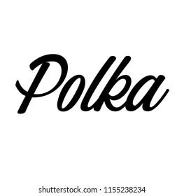 polka label on white