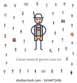 polka musician icon. musical genres icons universal set for web and mobile