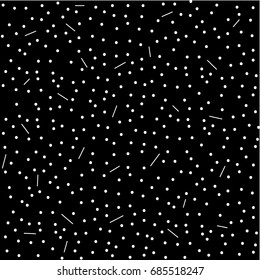 Polka and strip white seamless pattern. Fashion graphic background design. Modern stylish abstract texture. Monochrome template for prints, textiles, wrapping, wallpaper, etc. Vector illustration