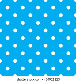 Polka white dot on a light blue background