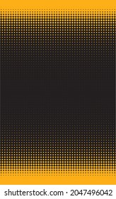 Polka, amarillo sobre patrón negro. Fondo de textura.  Fondo grueso