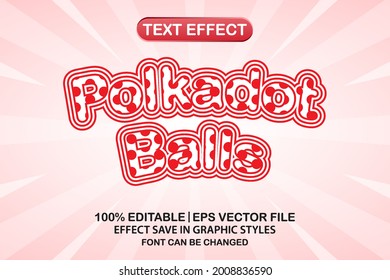 polkadot balls 3d editable text effect