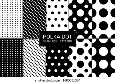 fondo abstracto, papel pintado decorativo. Colección de motivos transparente en blanco y negro polkadot.