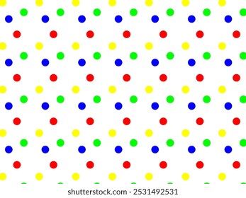 Polkadot with clown colors theme. Seamless pattern of clown carnaval dot. circle. round. deco. 