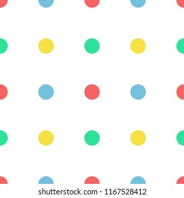 polkadot colorful seamless pattern