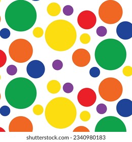 Polkadot Colorfull Pattern Seamless Background Design