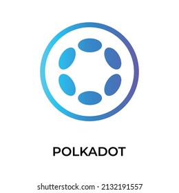 Polkadot Cryptocurrency coin icon. DOT coin symbol. Cryptocurrency vector icon. Flat Vector illustration - Vector